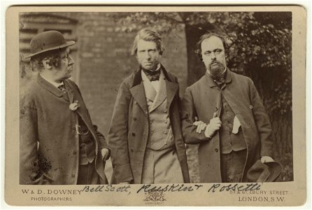 William Bell Scott; John Ruskin; Dante Gabriel Rossetti by William Downey