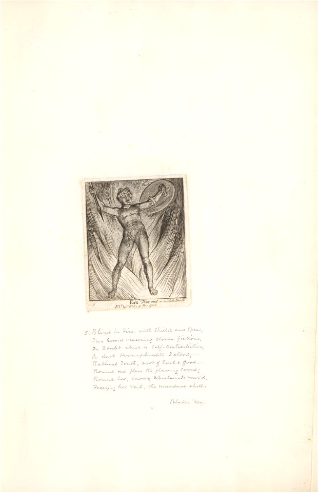 William Blake - For the Sexes- The Gates of Paradise, Plate 7, Fire - Google Art Project
