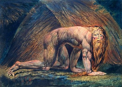 William Blake - Nebuchadnezzar (Tate Britain). Free illustration for personal and commercial use.