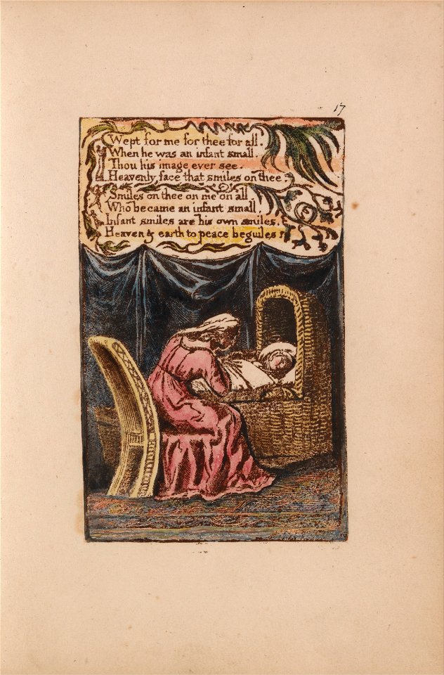 William Blake - Songs of Innocence and of Experience, Plate 17, A Cradle Song (Bentley 17) - Google Art Project