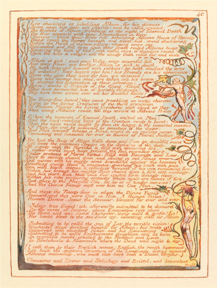 William Blake - Jerusalem, Plate 40, Los shudderd at beholding Albion.... - Google Art Project