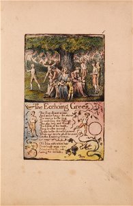 William Blake - Songs of Innocence and of Experience, Plate 5, The Ecchoing Green (Bentley 6) - Google Art Project. Free illustration for personal and commercial use.