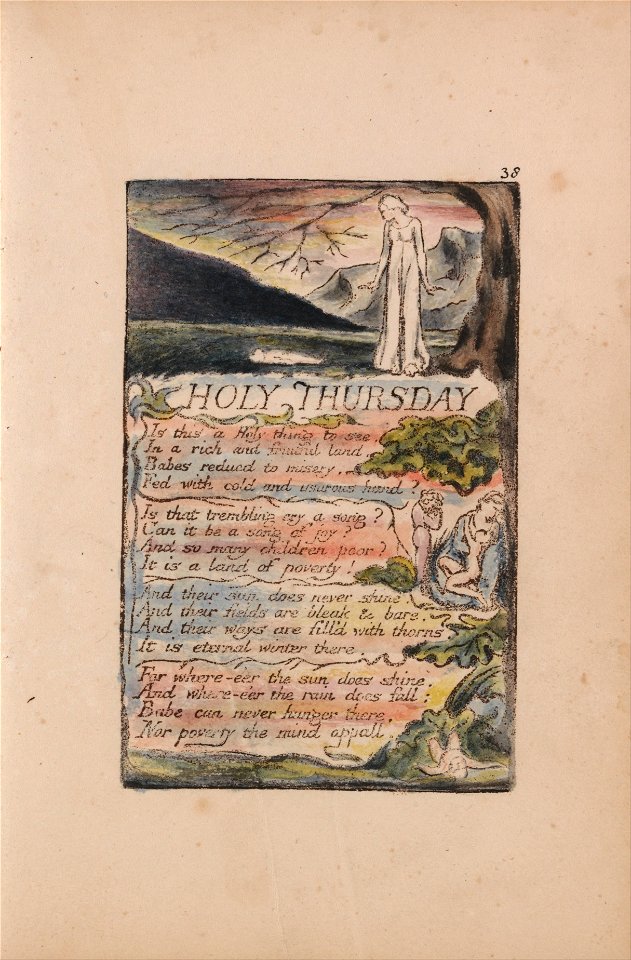 William Blake - Songs of Innocence and of Experience, Plate 38, Holy Thursday (Bentley 33) - Google Art Project