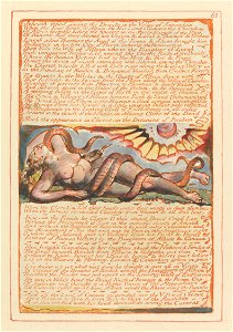 William Blake - Jerusalem, Plate 63, Jehovah stood among the Druids.... - Google Art Project