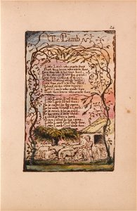 William Blake - Songs of Innocence and of Experience, Plate 24, The Lamb (Bentley 8) - Google Art Project