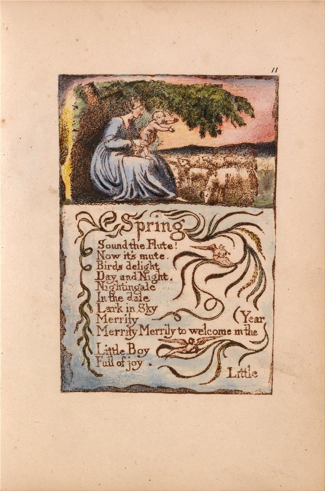 William Blake - Songs of Innocence and of Experience, Plate 11, Spring (Bentley 22) - Google Art Project