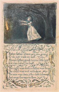 William Blake - Songs of Innocence and of Experience, Plate 16, The Little Boy Lost (Bentley 13) - Google Art Project