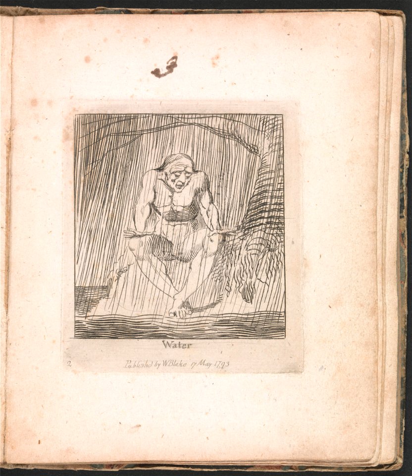 William Blake - For Children. The Gates of Paradise, Plate 4, Water - Google Art Project