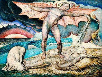 William Blake - Satan Smiting Job with Sore Boils - Google Art Project. Free illustration for personal and commercial use.