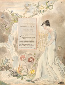 William Blake - The Poems of Thomas Gray, Design 43, The Progress of Poesy. - Google Art Project