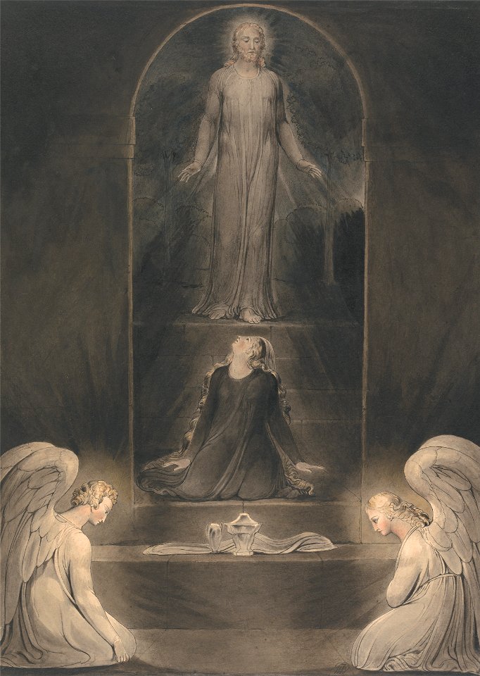 William Blake - Mary Magdalen at the Sepulchre - Google Art Project