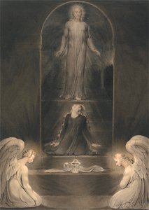 William Blake - Mary Magdalen at the Sepulchre - Google Art Project