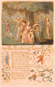 William Blake - Songs of Innocence, Plate 10, The Ecchoing Green (Bentley 6) - Google Art Project