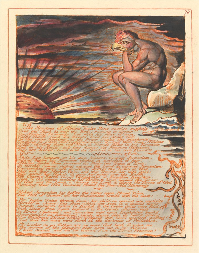 William Blake - Jerusalem, Plate 78, The Spectres of... - Google Art Project