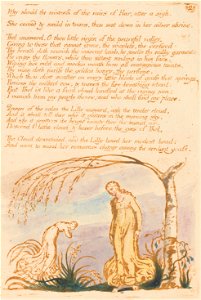 William Blake - The Book of Thel, Plate 4, Why should the mistress . . . . - Google Art Project. Free illustration for personal and commercial use.