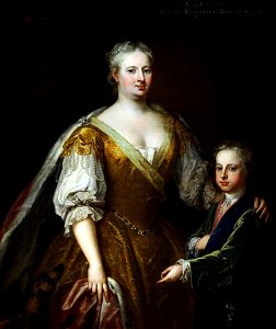 William Aikman (1682-1731) - Caroline of Brandenburg-Ansbach (1683–1737), and Her Son Prince William Augustus (1721–1765), Duke of Cumberland - 1129123 - National Trust