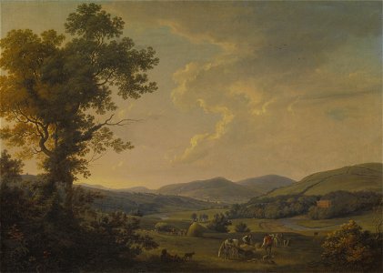 William Ashford - Landscape with Haymakers and a Distant View of a Georgian House - Google Art Project