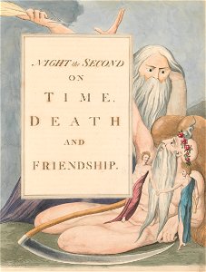 William Blake - Young's Night Thoughts, Page 17, Night the Second, on Time, Death and Friendship - Google Art Project
