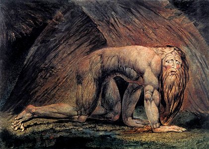 William Blake - Nebuchadnezzar - WGA02216. Free illustration for personal and commercial use.