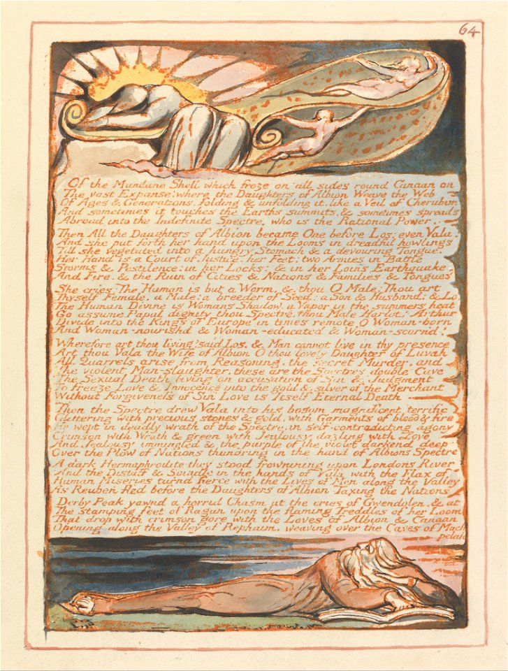 William Blake - Jerusalem, Plate 64, Of the Mundane Shell.... - Google Art Project