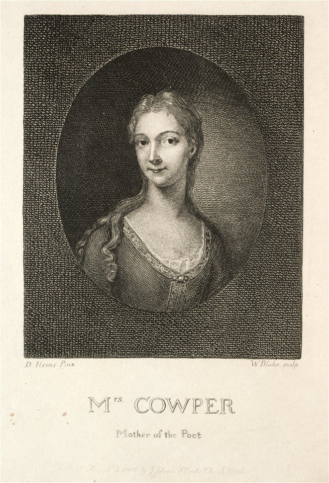 William Blake (British, 1757-1827) - Mrs. Cowper, Mother of the Poet - 1930.554 - Cleveland Museum of Art
