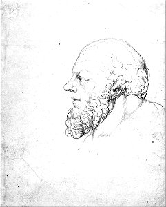 William Blake - Socrates, a Visionary Head-bw