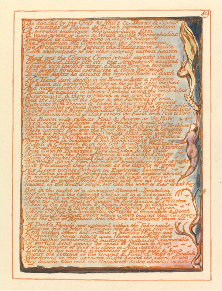 William Blake - Jerusalem, Plate 89, Tho divided by the Cross.... - Google Art Project