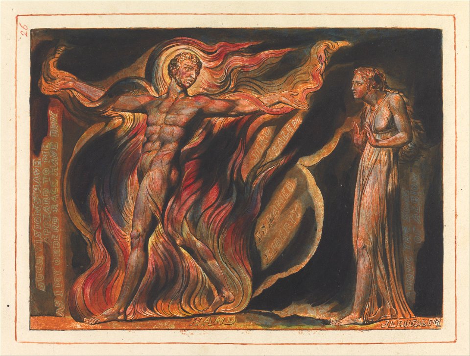 William Blake - Jerusalem, Plate 26, Such Visions Have.... - Google Art Project