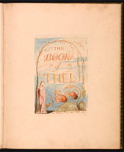 William Blake - The Book of Thel, Plate 2, Title Page - Google Art Project (2384737). Free illustration for personal and commercial use.