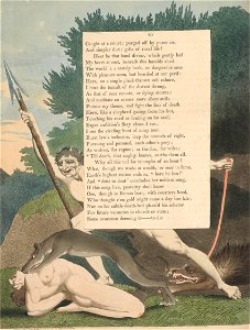 William Blake - Young's Night Thoughts, Page 70, 'Till Death, That Mighty Hunter, Earths Them All - Google Art Project