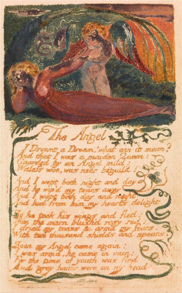 William Blake - Songs of Innocence and of Experience, Plate 40, The Angel (Bentley 41) - Google Art Project