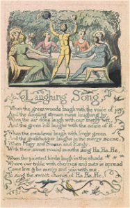 William Blake - Songs of Innocence and of Experience, Plate 14, Laughing Song (Bentley 15) - Google Art Project. Free illustration for personal and commercial use.