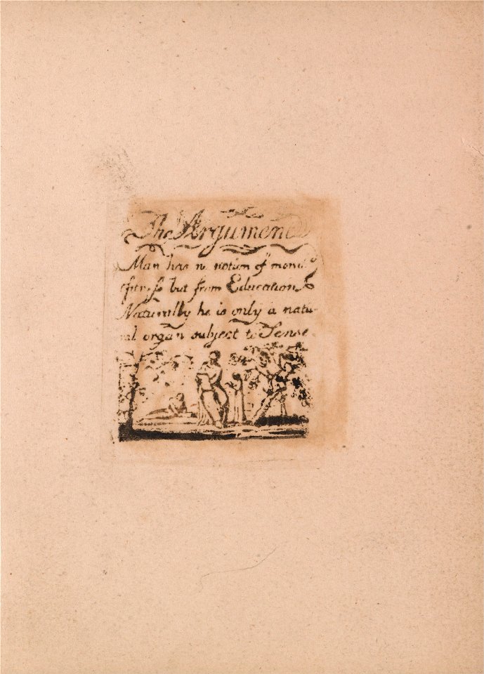 William Blake - There Is No Natural Religion, Plate 2, The Argument . . . .  (Bentley a3) - Google Art Project