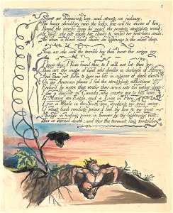 William Blake - America. A Prophecy, Plate 4, Silent as despairing love.... - Google Art Project