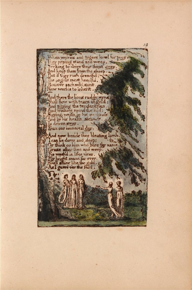 William Blake - Songs of Innocence and of Experience, Plate 19, Night (Bentley 21) - Google Art Project