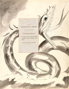 William Blake - The Poems of Thomas Gray, Design 77, The Descent of Odin. - Google Art Project