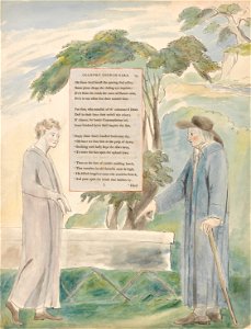 William Blake - The Poems of Thomas Gray, Design 113, Elegy Written in a Country Church-Yard. - Google Art Project