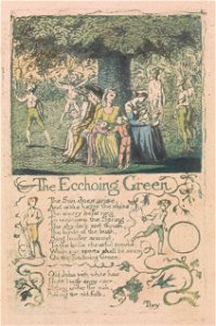 William Blake - Songs of Innocence and of Experience, Plate 8, The Ecchoing Green (Bentley 6) - Google Art Project. Free illustration for personal and commercial use.