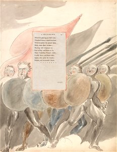William Blake - The Poems of Thomas Gray, Design 91, The Triumphs of Owen. - Google Art Project