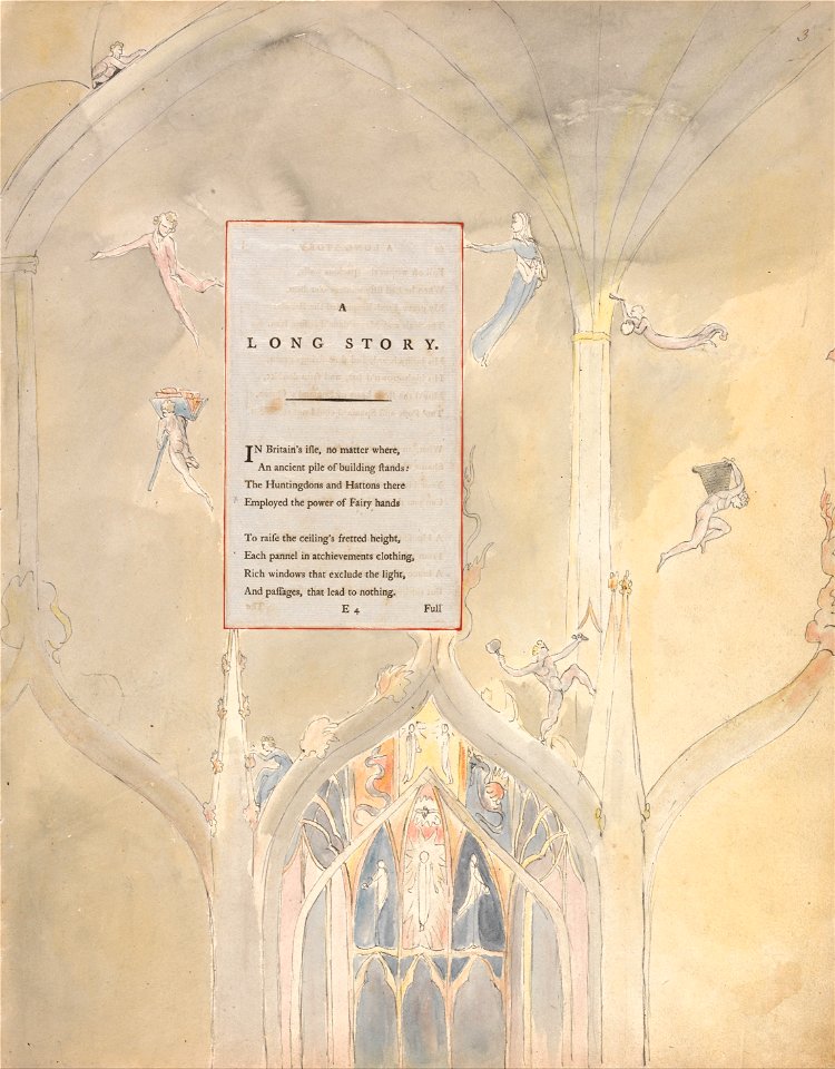 William Blake - The Poems of Thomas Gray, Design 25, A Long Story. - Google Art Project