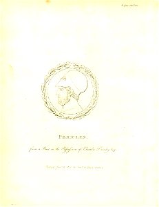 William Blake after Tom Hayley Head of Pericles 1800