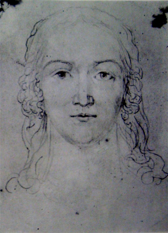 William Blake - A Head of a Young Woman, Butlin 686 recto c 1820 183x188mm – McGill University Library, Montreal