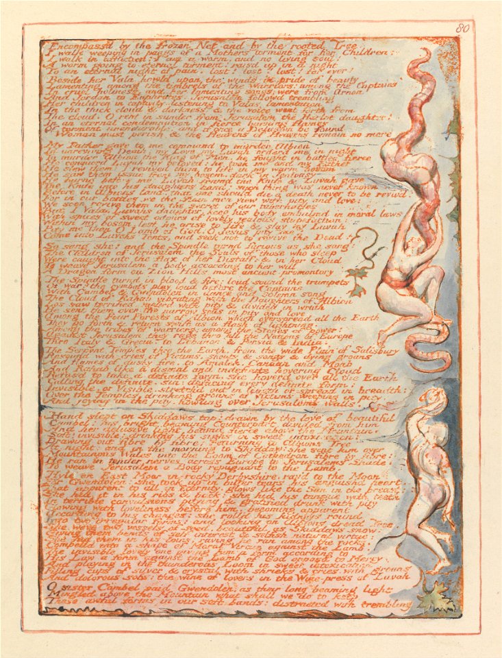 William Blake - Jerusalem, Plate 80, Encompassd by the frozen net.... - Google Art Project