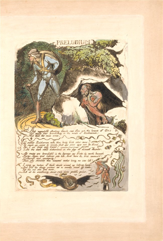 William Blake - Europe. A Prophecy, Plate 3, Preludium - Google Art Project
