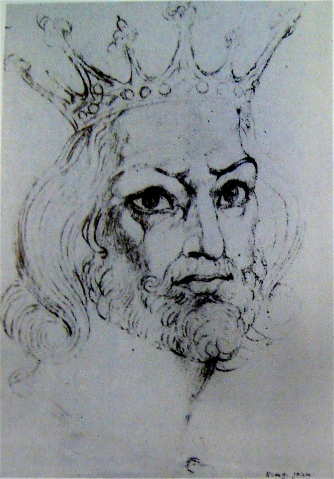 William Blake - King John, Butlin 731 c 1819-20 248x170mm - F Bailey Vanderhoef Jr - Ojai California. Free illustration for personal and commercial use.