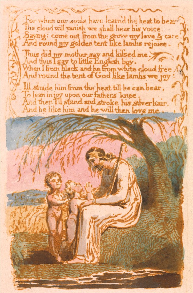 William Blake - Songs of Innocence, Plate 30, The Little Black Boy (Bentley 10) - Google Art Project