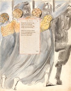 William Blake - The Poems of Thomas Gray, Design 75, The Fatal Sisters. - Google Art Project