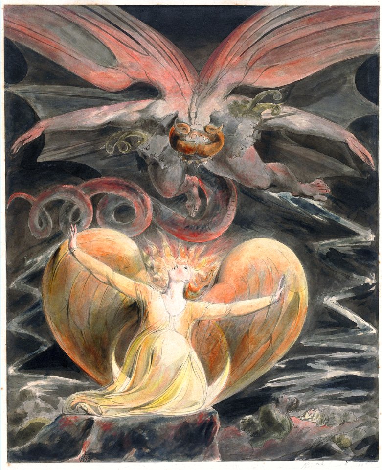 William Blake - The Great Red Dragon and the Woman Clothed with the Sun - Google Art ProjectFXD