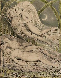 William Blake - Adam and Eve Sleeping - WGA02224. Free illustration for personal and commercial use.