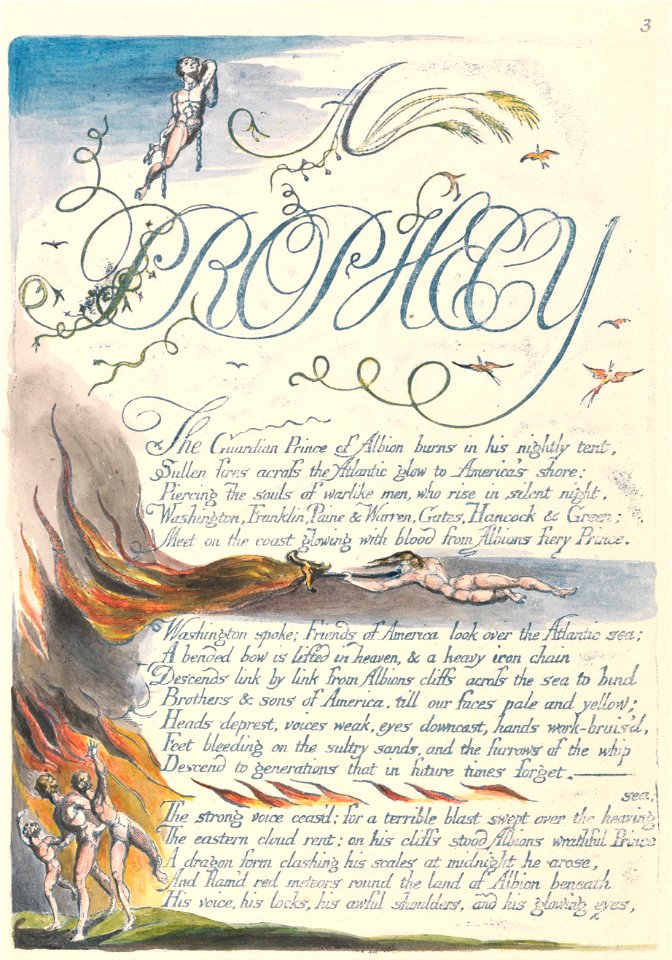 William Blake - America. A Prophecy, Plate 5, A - Prophecy - The Guardian Prince of Albion.... - Google Art Project